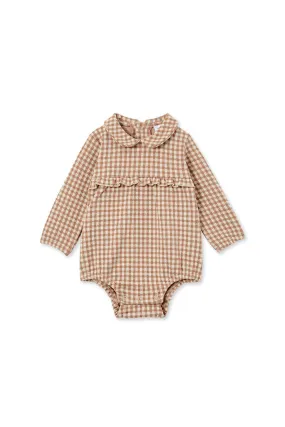 MILKY Check Collared Playsuit