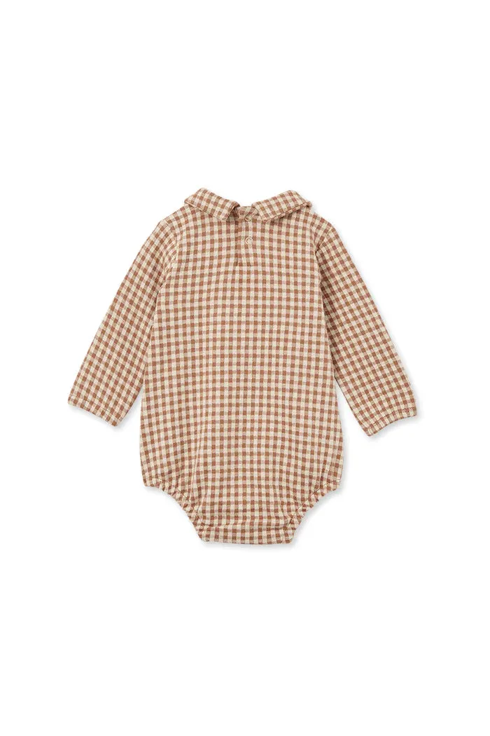 MILKY Check Collared Playsuit