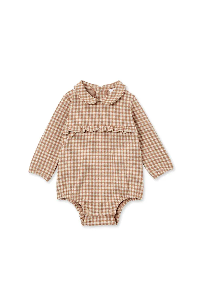 MILKY Check Collared Playsuit