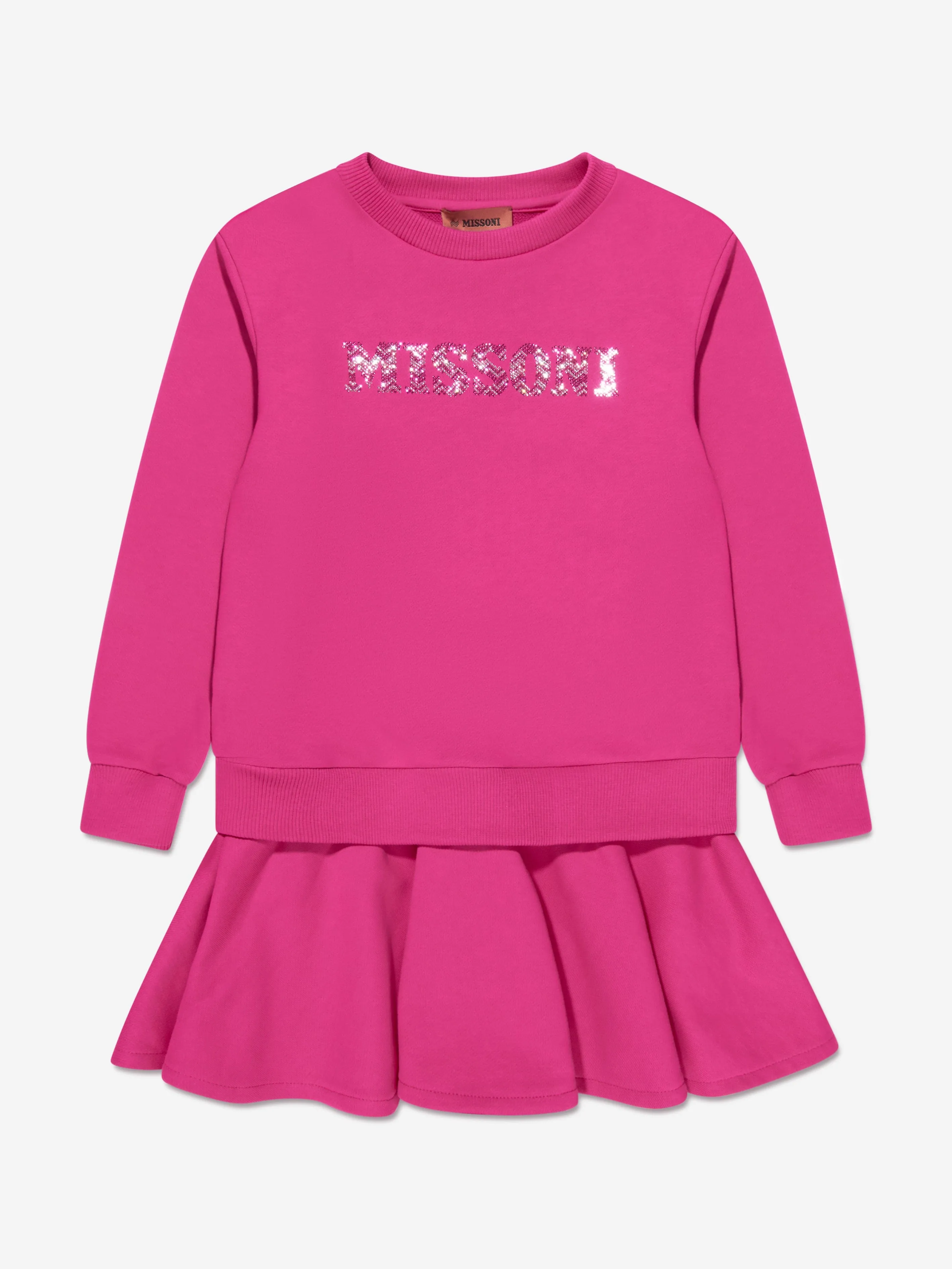 Missoni Girls Sweater Dress in Pink