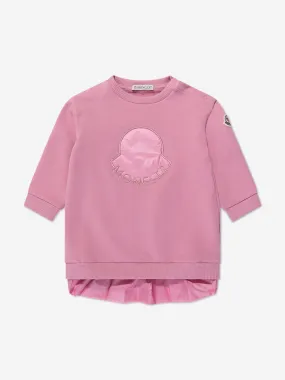 Moncler Enfant Baby Girls Logo Sweater Dress in Pink