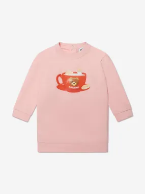 Moschino Baby Girls Teacup Sweater Dress in Pink