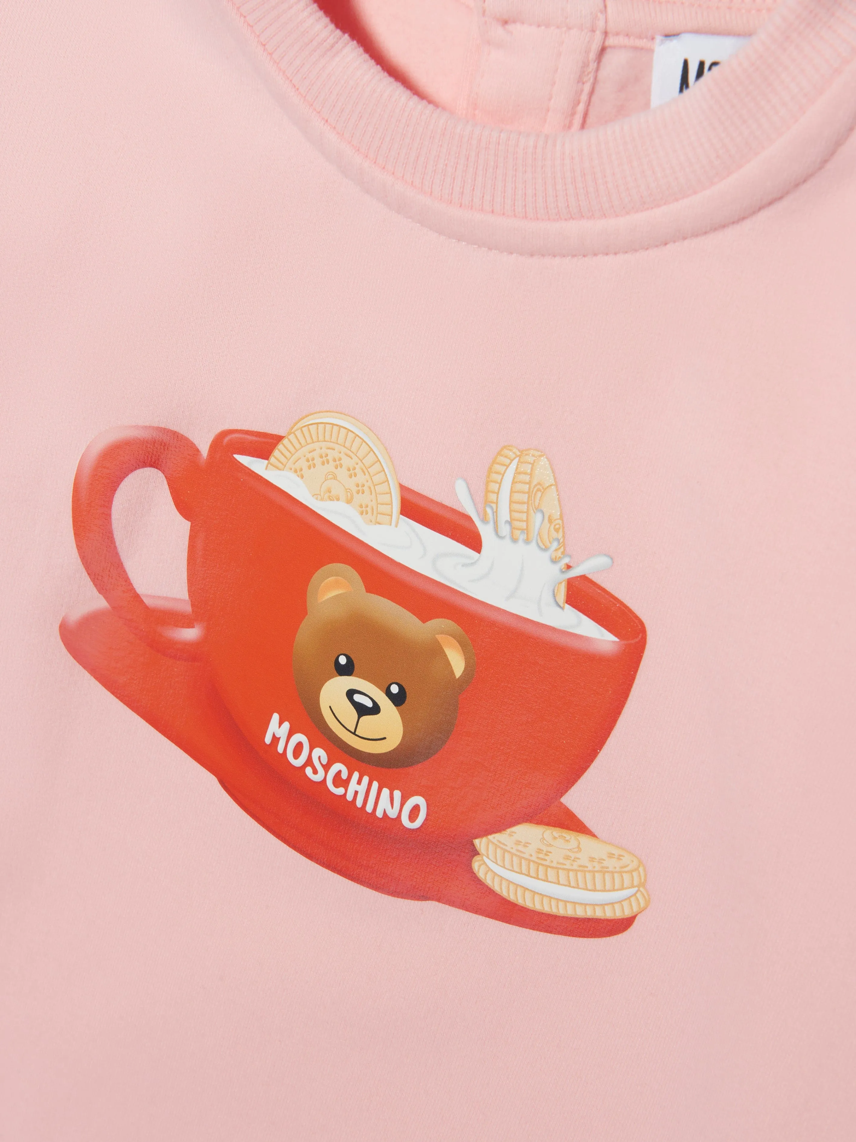 Moschino Baby Girls Teacup Sweater Dress in Pink