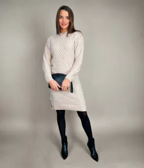 Natural Cable Knit Jumper Dress