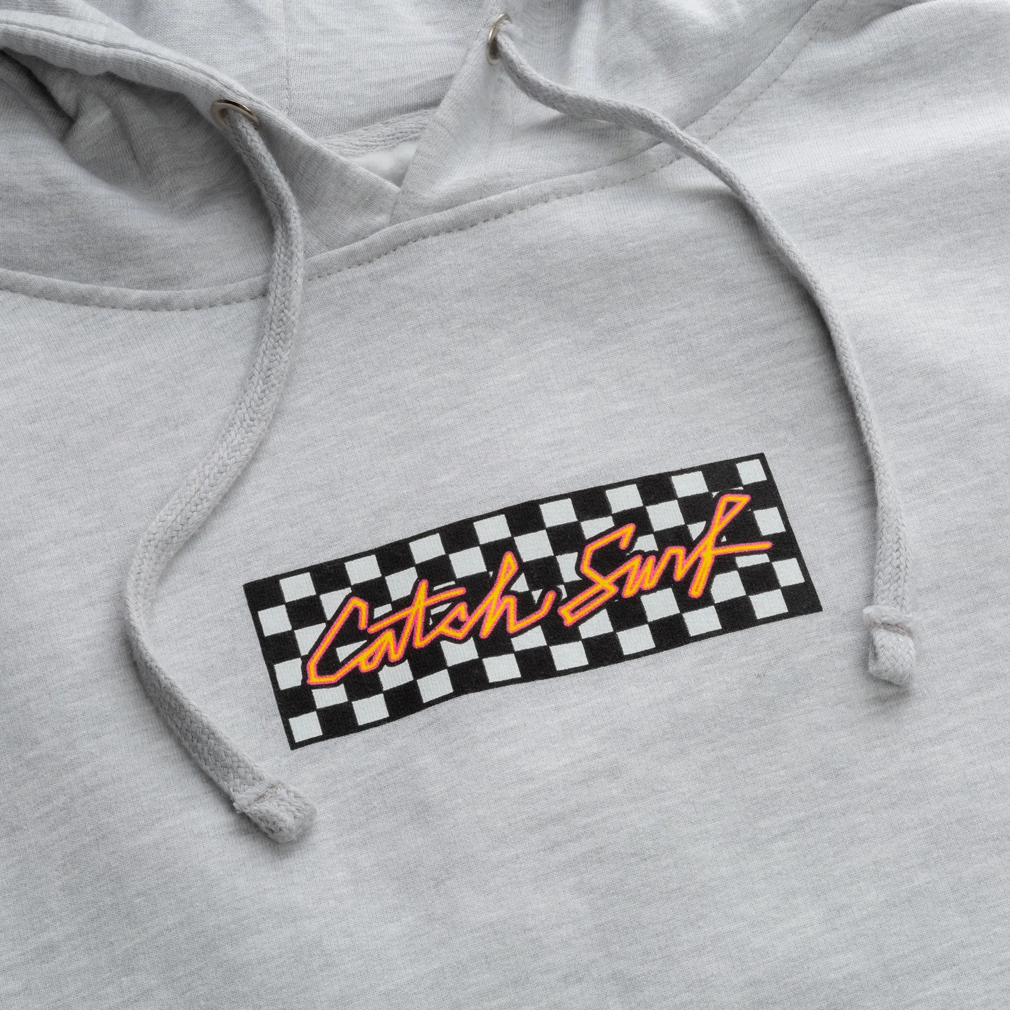 Neon Script Fleece Pullover Hoodie - Heather Grey