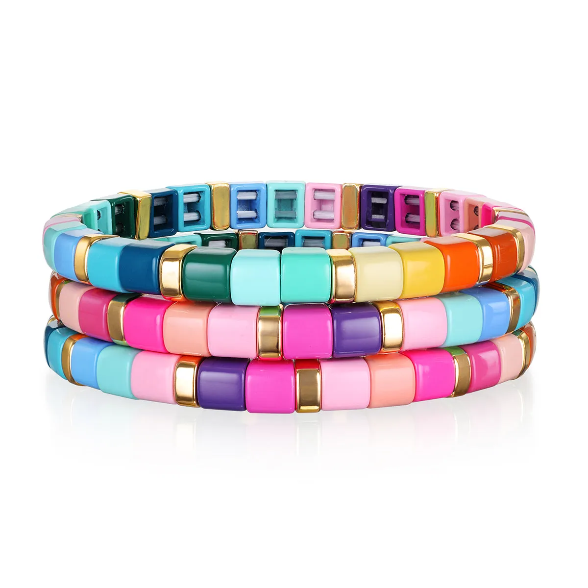 New! Fall Rainbow Enamel Bracelet