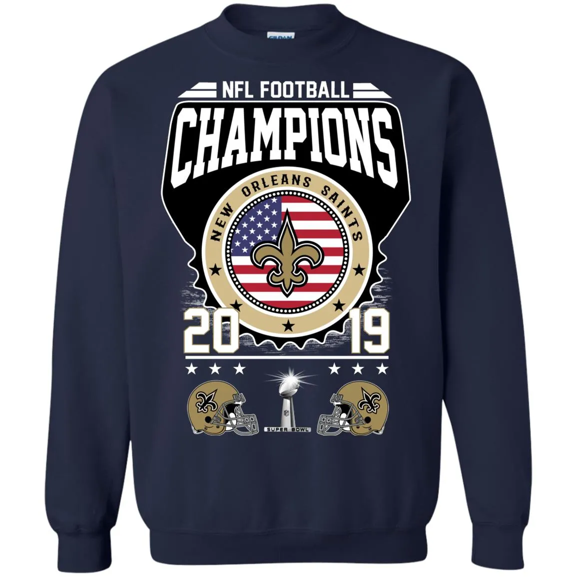 Nfl – Football Champions New Orleans Saints Super Bowl 2019 Crewneck Pullover Sweatshirt