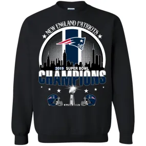 Nfl – New England Patriots 2019 Super Bowl Champions Football Crewneck Pullover Sweatshirt