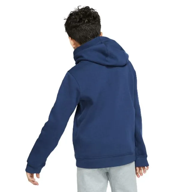 Nike Sportswear Club Boys Training Hoody Navy/White