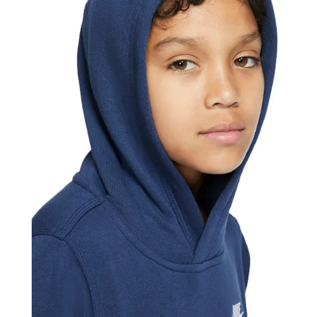 Nike Sportswear Club Boys Training Hoody Navy/White