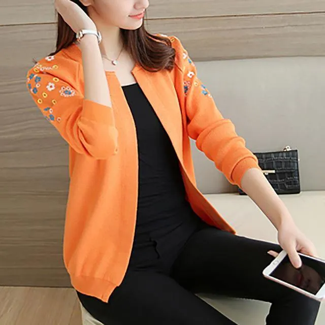 OHCLOTHING A short paragraph cardigan sweater dress female 2018 new spring coat sweater slim blouse solid Women cardigan