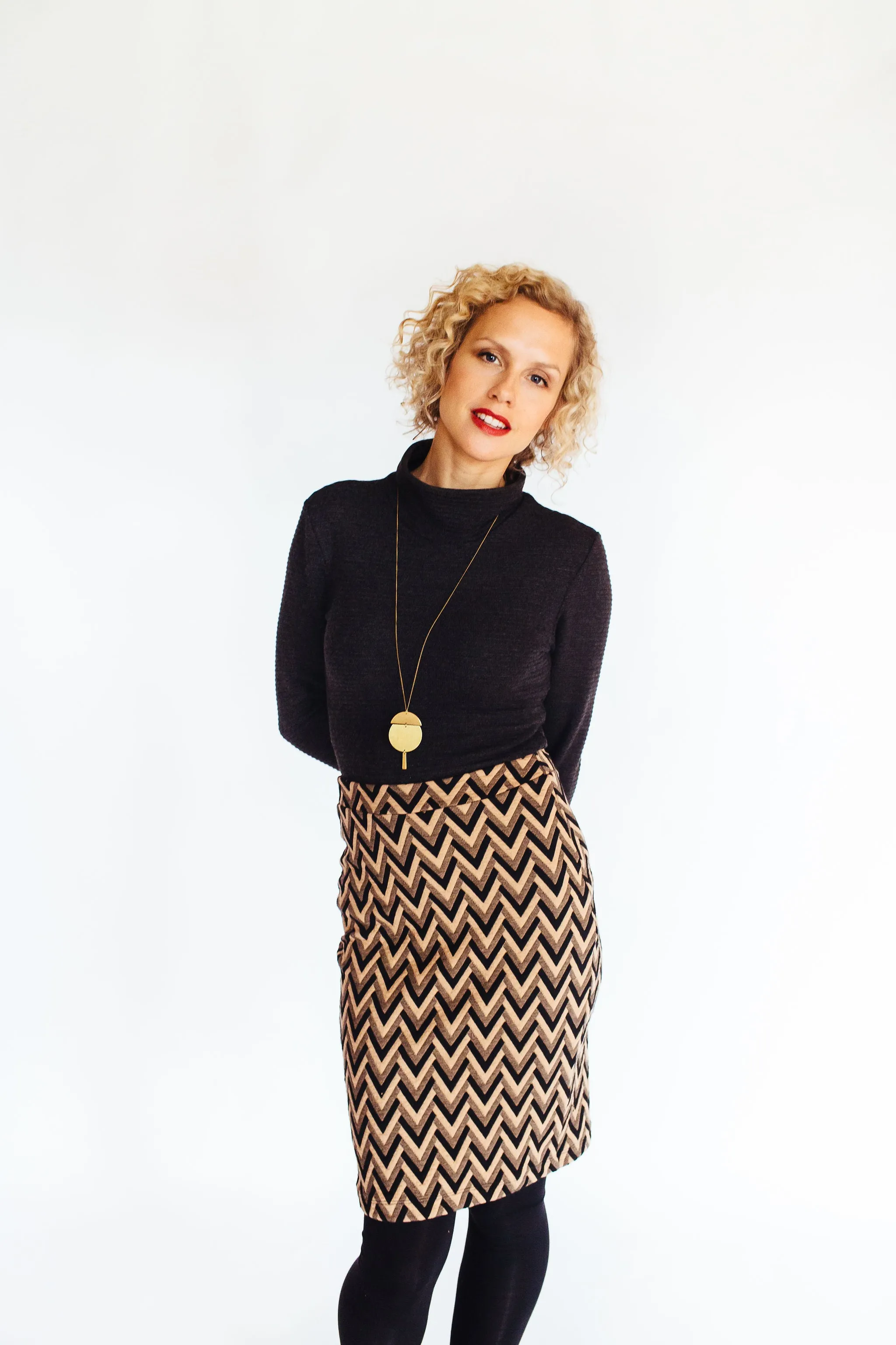 Perfect Pencil Skirt // Geo Stripes