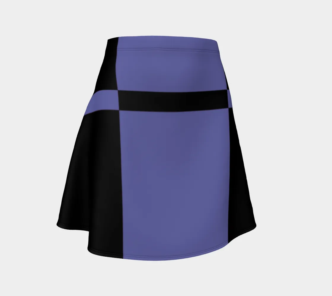 Periwinkle Matrix Flare Skirt