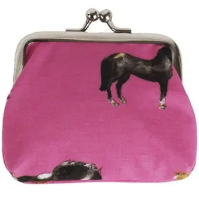 Pink Coin Purse - Horses