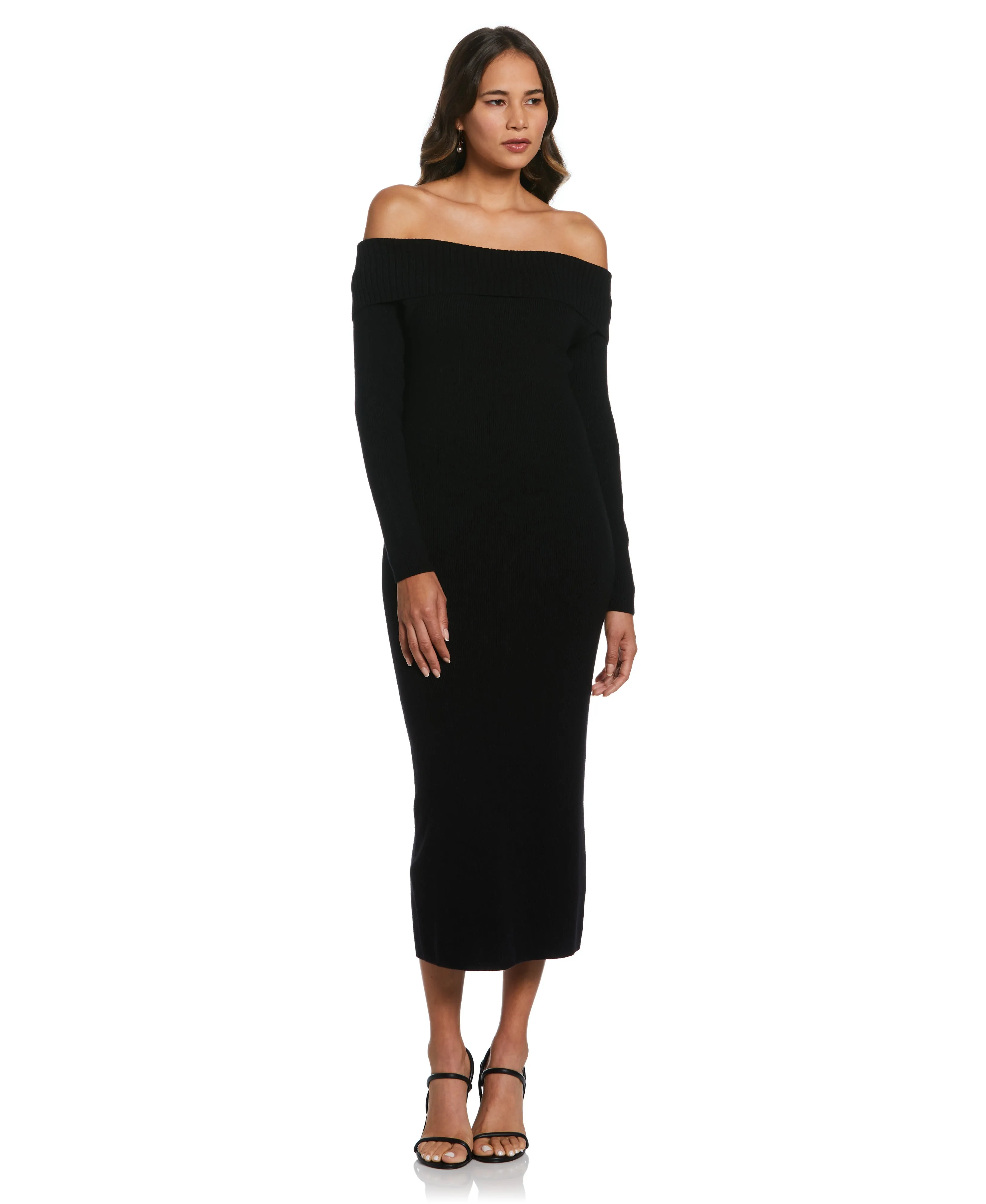 Plus Size Off-the-Shoulder Sweater Dress