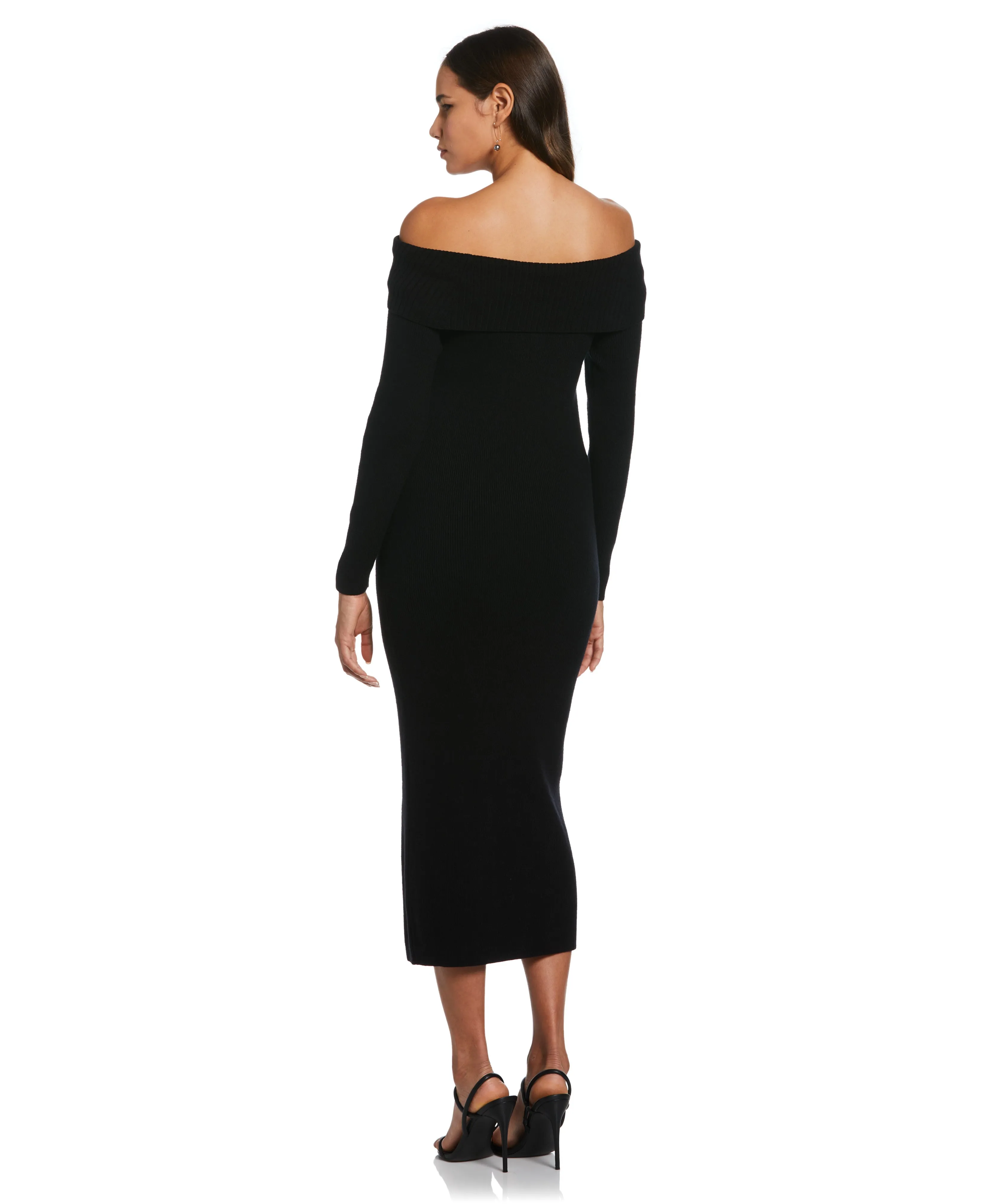 Plus Size Off-the-Shoulder Sweater Dress