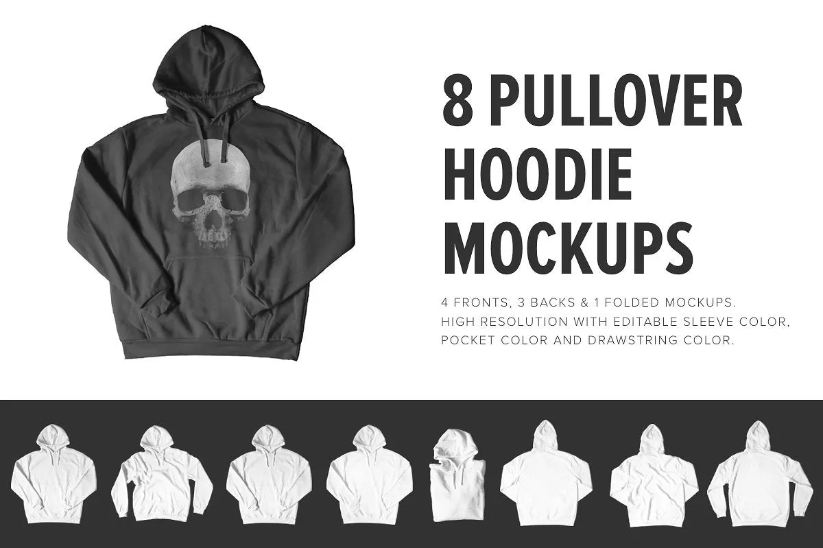 Premium Pullover Hoodie Mockups