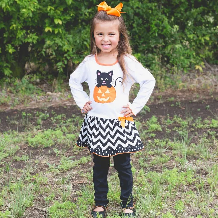 Pumpkin & Kitten Dress Outfit