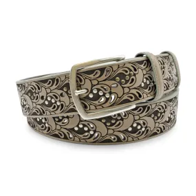 Raft' Paisley Studded Ice Grey Belt