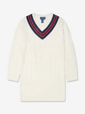 Ralph Lauren Girls Cricket Dress in Ivory