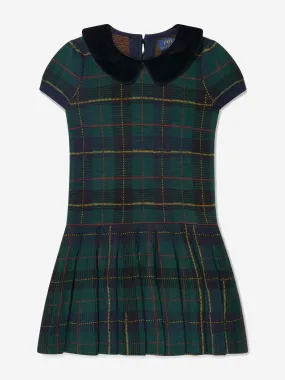 Ralph Lauren Girls Plaid Day Dress in Navy