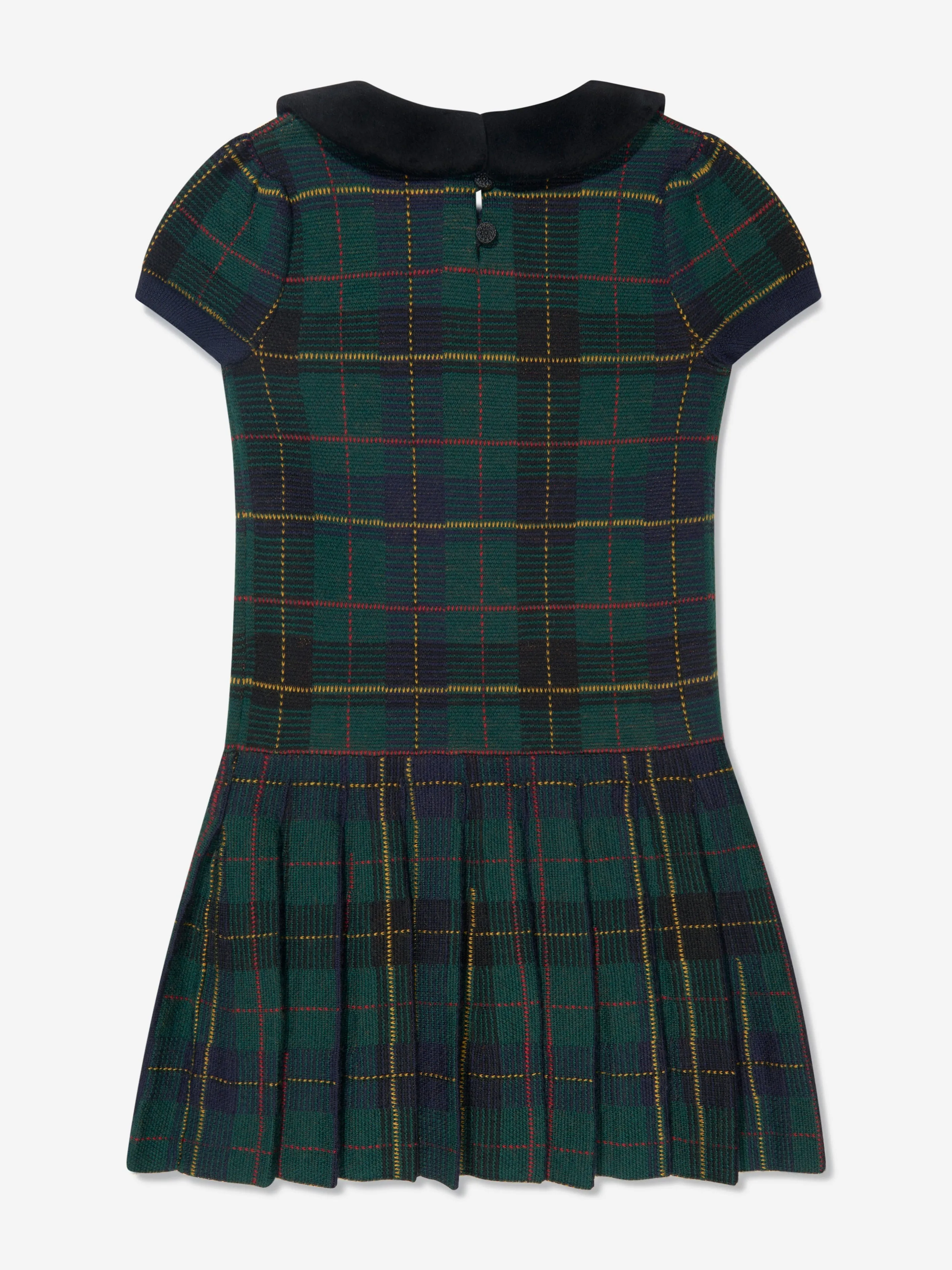 Ralph Lauren Girls Plaid Day Dress in Navy