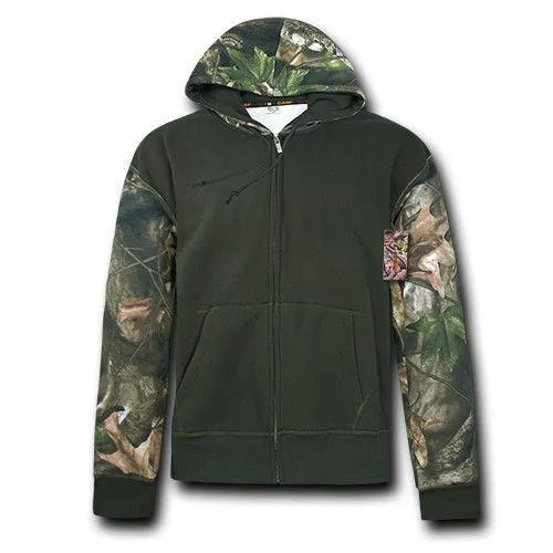 Rapid Hybricam Hunting Grey Bark Camouflage 2 Tone Zip Pullover Hoodie Jacket