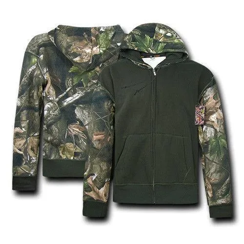 Rapid Hybricam Hunting Grey Bark Camouflage 2 Tone Zip Pullover Hoodie Jacket