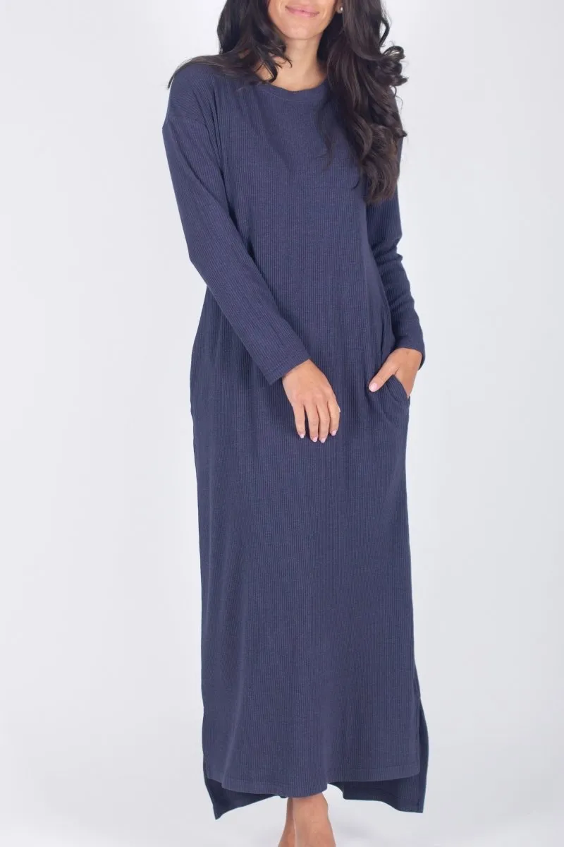 REESE DRESS LONG SLEEVE (NAVY)