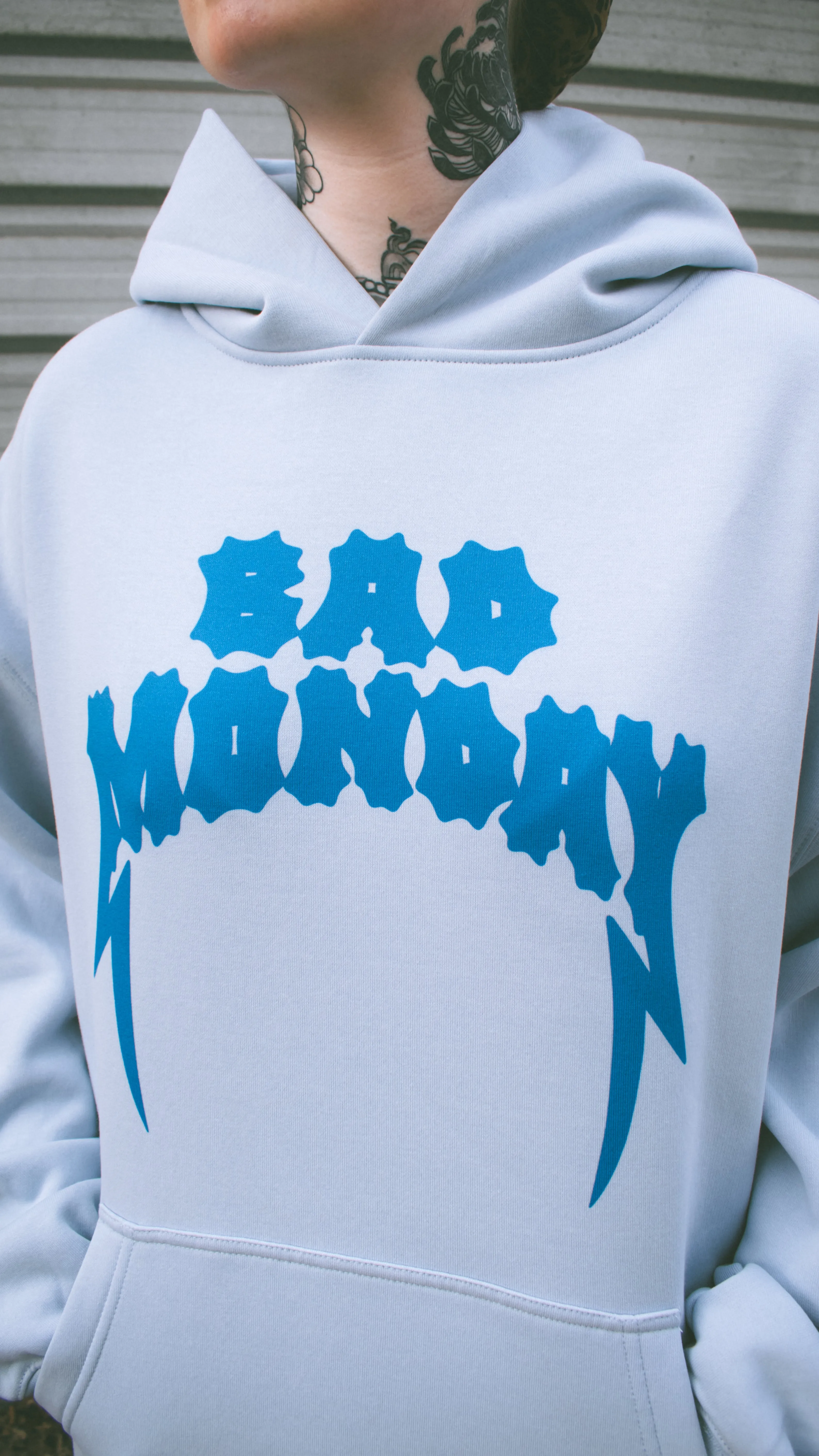 Relaxed Fit Logo Hoodie Powder Blue