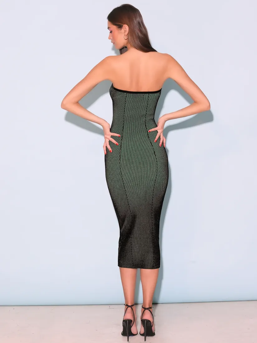 Rib Knit Maxi Tube Dress