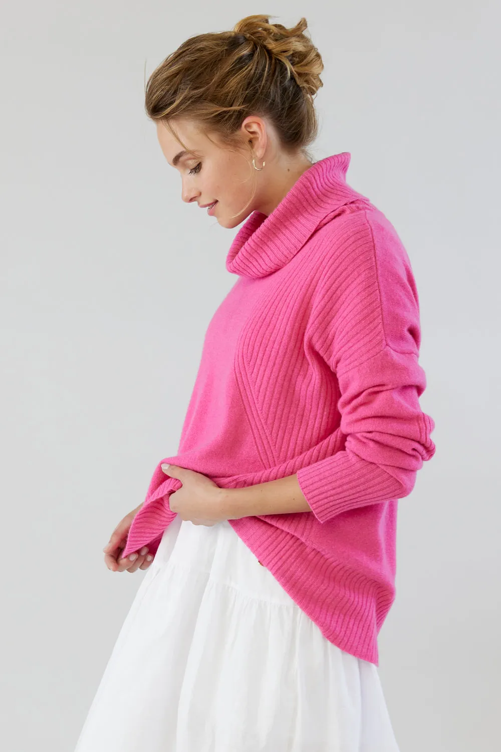 Ribbed Roll Neck Sweater - Last Chance