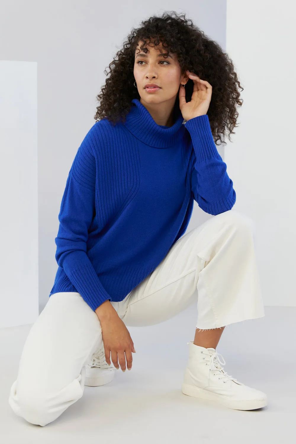 Ribbed Roll Neck Sweater - Last Chance