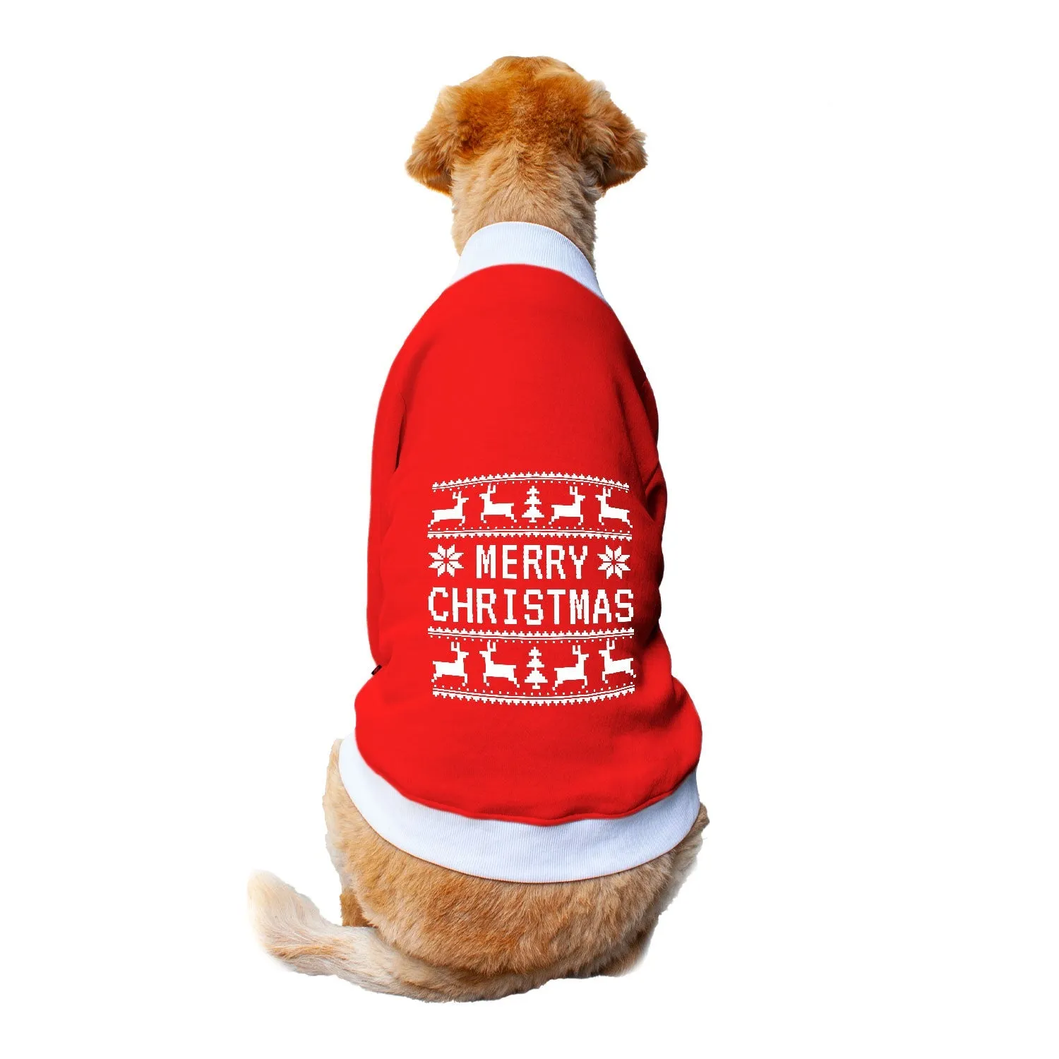 Ruse 'Basics' "Christmas Ugly Sweater Print" Printed Crew Neck Full Sleeve Sweatshirt For Dogs