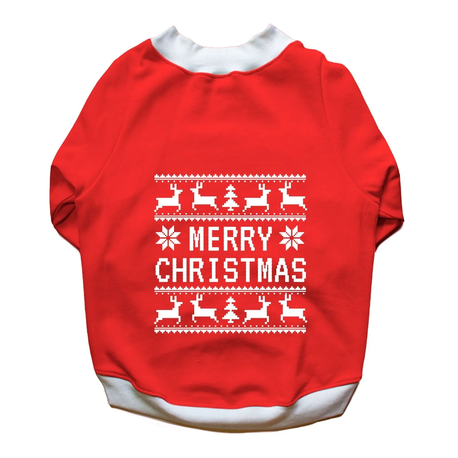 Ruse 'Basics' "Christmas Ugly Sweater Print" Printed Crew Neck Full Sleeve Sweatshirt For Dogs