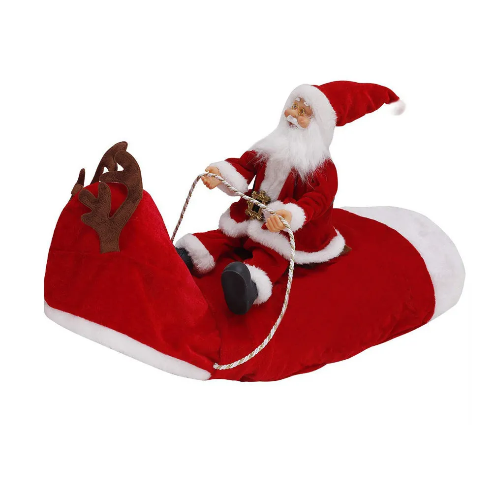 Santa Claus Riding Reindeer Dog Costume – Festive Holiday Outfit for Pets!