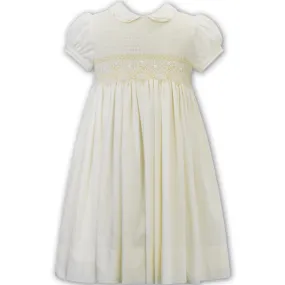 SARAH LOUISE - Peter Pan Collar Smock Dress - Lemon