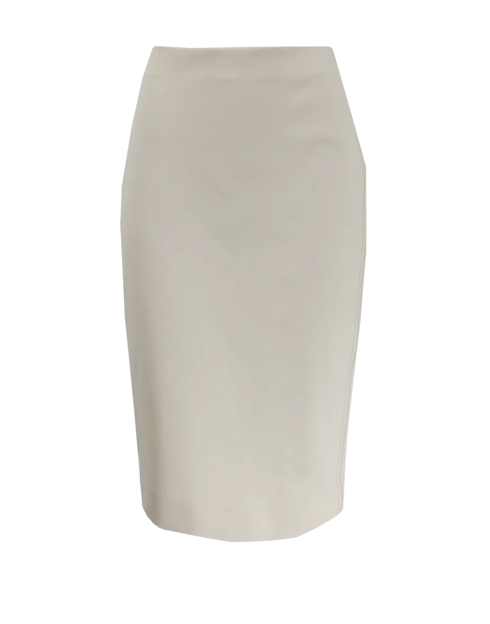 Sculpted Cotton Pencil Skirt