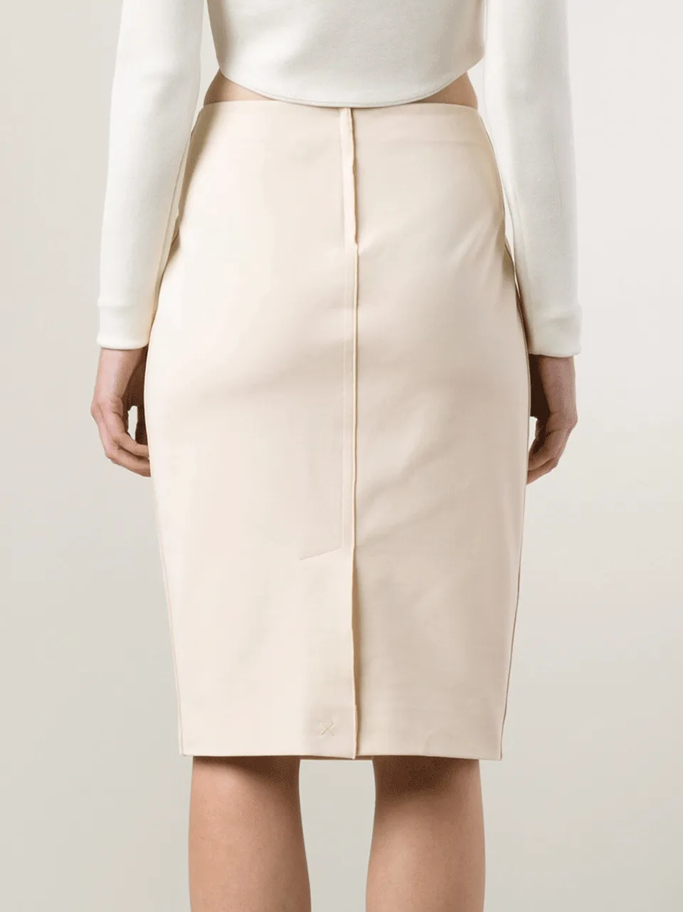 Sculpted Cotton Pencil Skirt