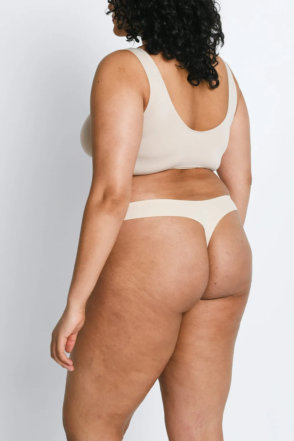 Seamless Thongs 3 Pack - Beige