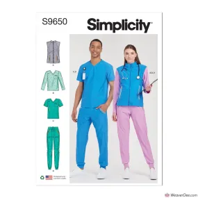 Simplicity Pattern S9650 Unisex Knit Scrubs