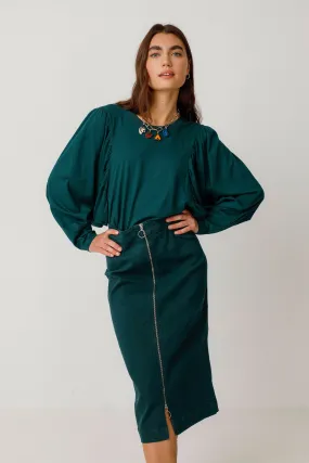 SKFK Pencil Green Skirt WSK00627