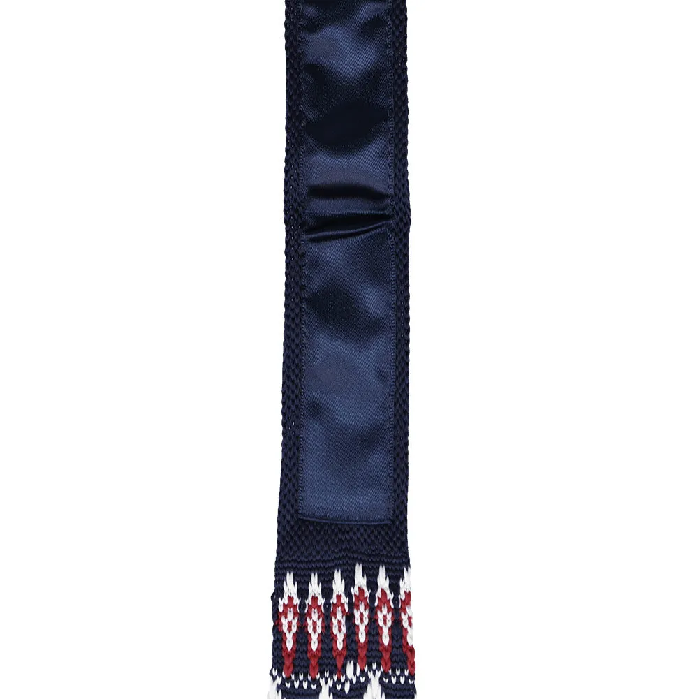 Skull and Crossbones Skinny Knit Tie, 2.25" Width