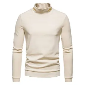 Solid Color Turtleneck Sweater