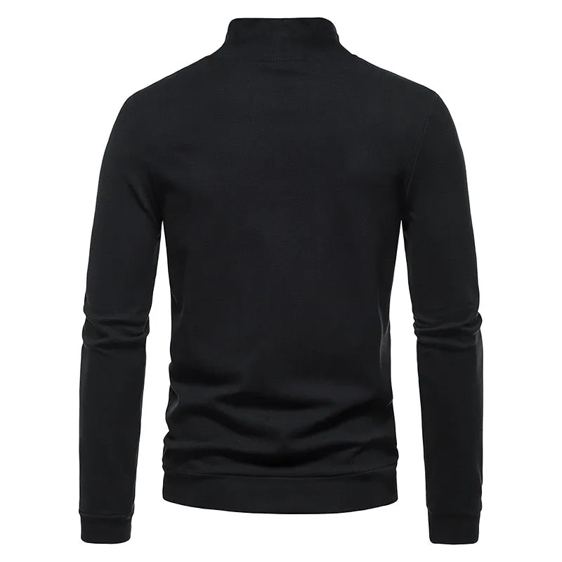 Solid Color Turtleneck Sweater