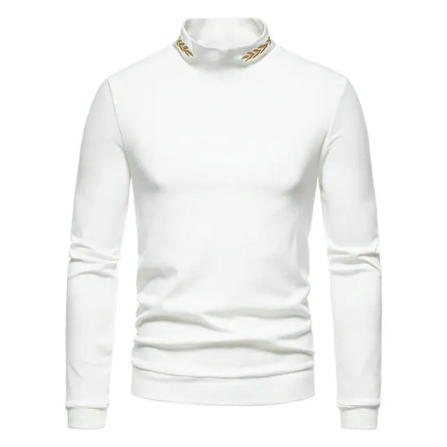 Solid Color Turtleneck Sweater