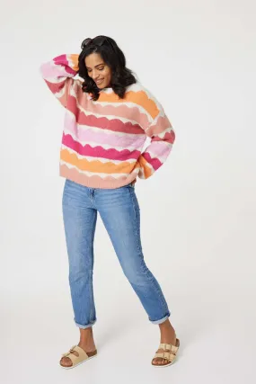 Striped Oversized Knit Jumper