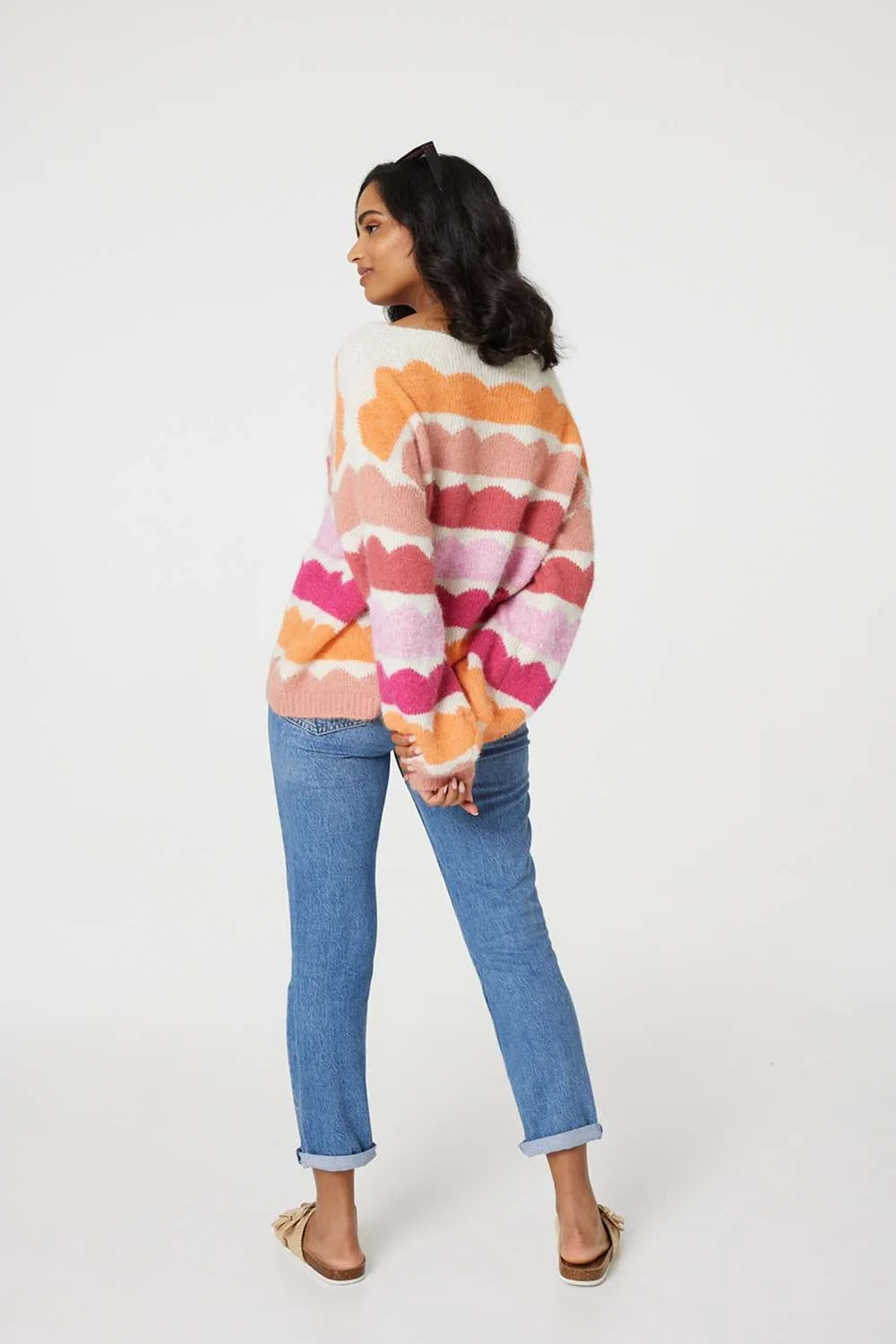 Striped Oversized Knit Jumper