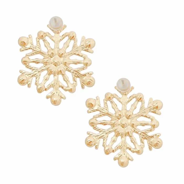 Stud Stellar Snowflake Red Green Earrings Women