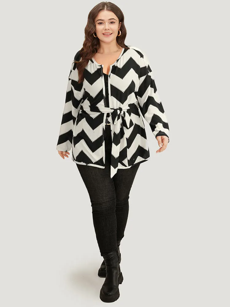 Supersoft Essentials Halloween Geometric Belted Kimono